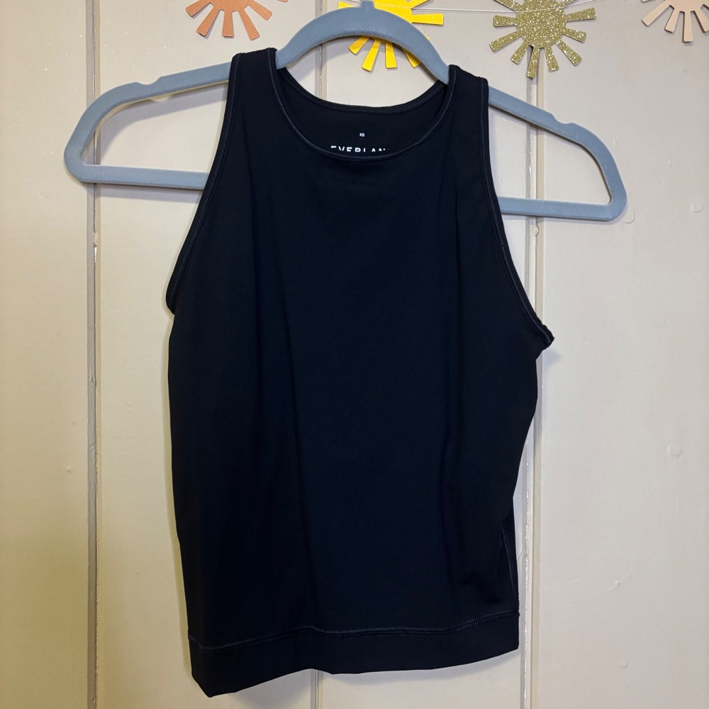 Everlane Perform XS Black Tank Top Sleeveless Athletic Activewear - Picture 3 of 3
